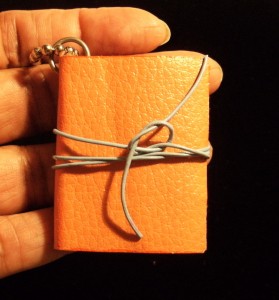 Mini Leather Bound Book Necklace