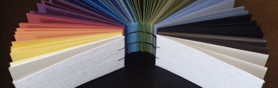 Coptic Stitch Binding Artist Book in Rainbow Colors